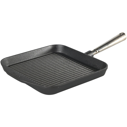 Skeppshult Grillpanna Gjutjärn Fyrkantig 25cm x25cm Stålhandtag