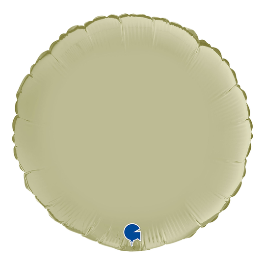 Folieballong Rund Satin Olive Green