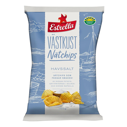 Estrella Västkust Nätchips Havssalt - 160 g