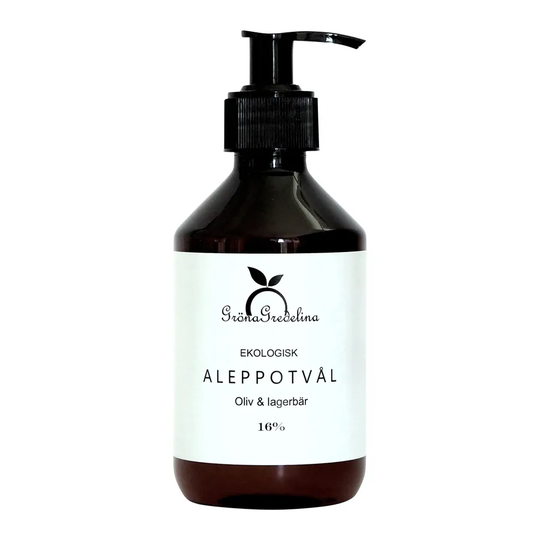 Gröna Gredelina Aleppotvål Oliv lagerbär, 250 ml