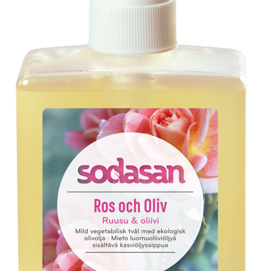Sodasan Ros & Oliv Tvål 300 ml