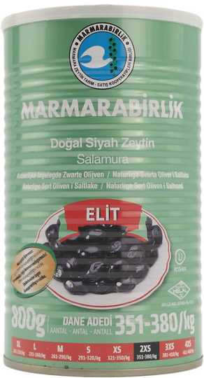 Naturliga svarta oliver - 2XS