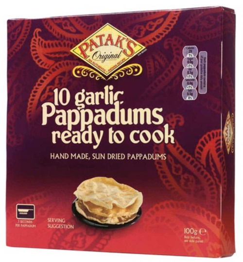 Pataks Pappadums Med Vitlök