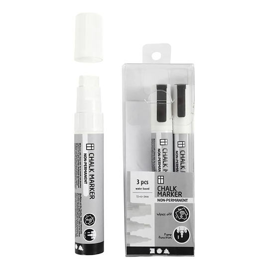 Kritpennor Vita - 3-pack