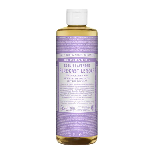 Dr Bronners Pure Castlie Liquid Soap Lavender, 475ml ekologisk