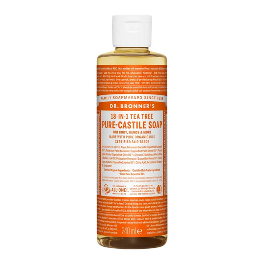 Dr Bronners Pure Castlie Liquid Soap Tea Tree, 240ml ekologisk