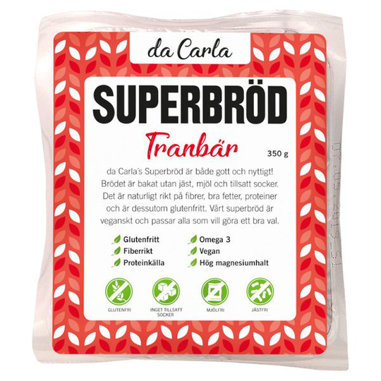 da Carla Da Carla Superbröd Tranbär 350 g