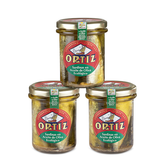 Ortiz sardiner i olivolja EKO (3-pack)