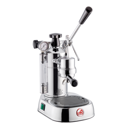 La Pavoni - Professional Manuell kaffemaskin med hävarm Kromad Mässing Svart knopp