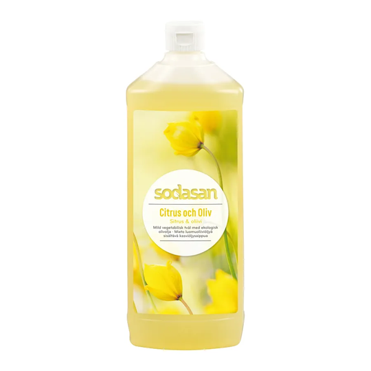 Sodasan Tvål Citrus & Oliv, 1 l ekologisk