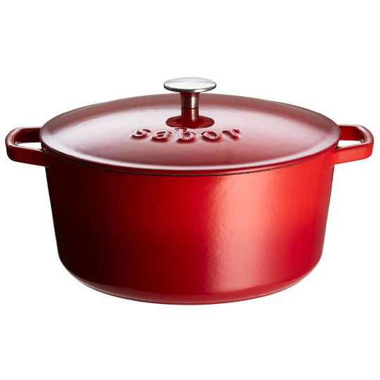 Gjutjärnsgryta 6,7L röd