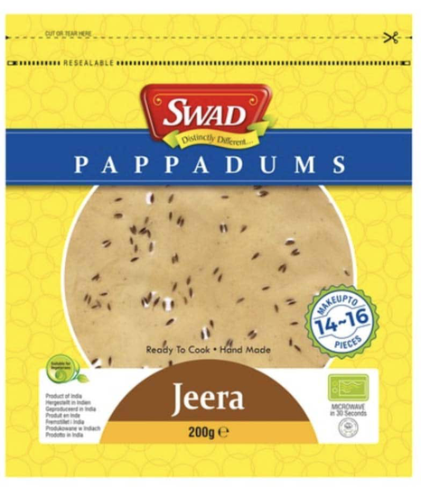 Swad Pappadums - Kommer