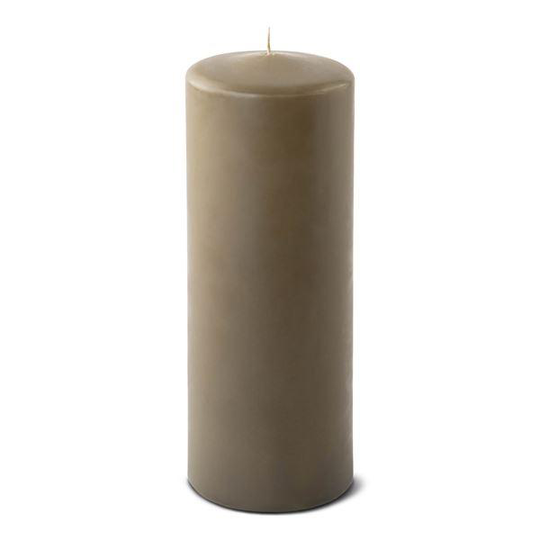 Blockljus 10x10x27 mörk oliv