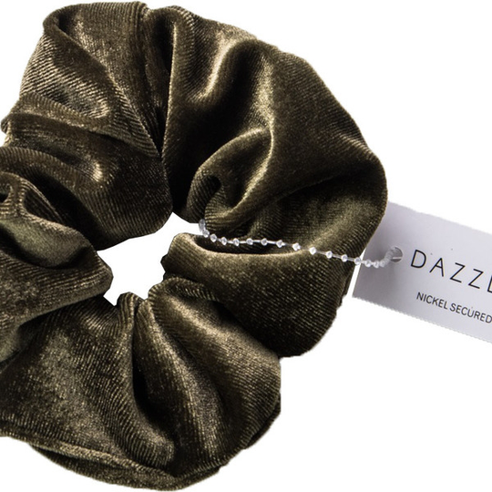 Dazzling Hårsnodd Sammet Olive