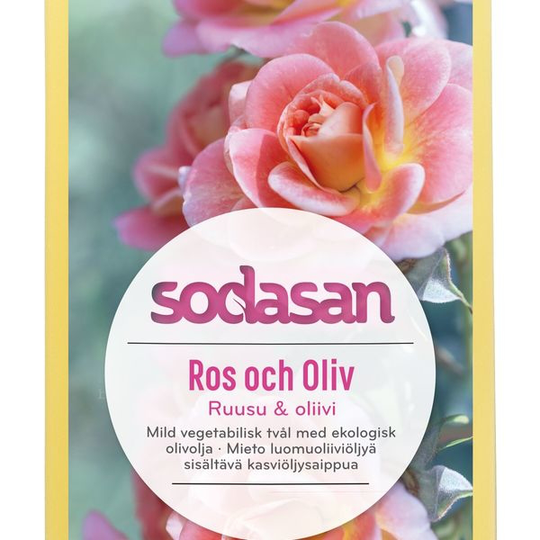 Sodasan Ros & Oliv Tvål 1L