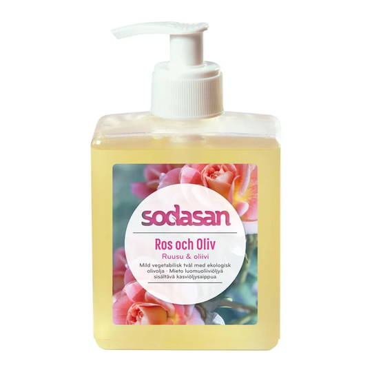 Sodasan Tvål Ros & Oliv, 300 ml ekologisk