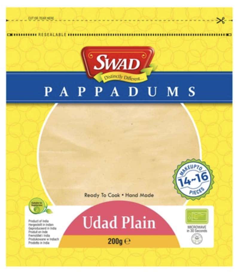 Swad Pappadums - Naturlig