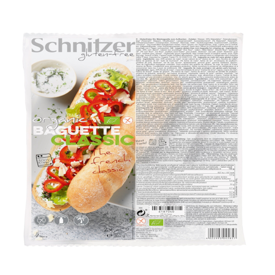Schnitzer Glutenfri Ekologisk Baguette 2x180 g