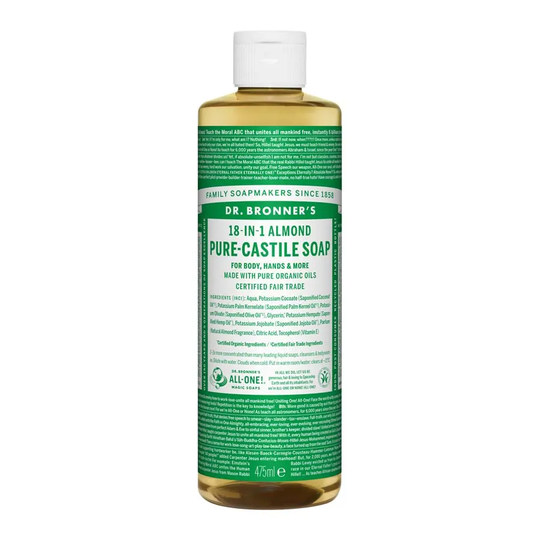 Dr Bronners Pure Castlie Liquid Soap Almond, 475ml ekologisk