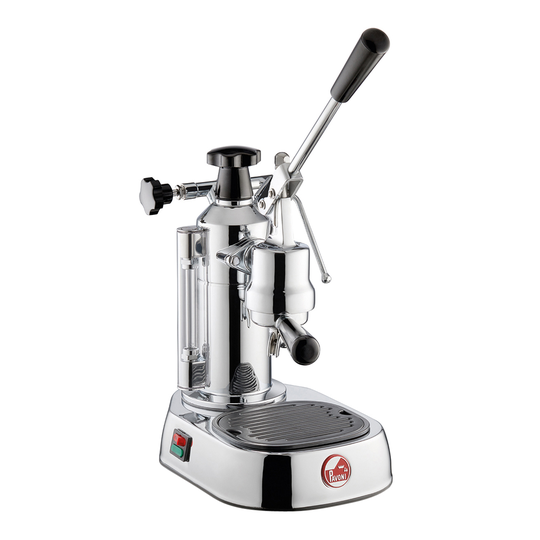 La Pavoni - Europiccola Manuell kaffemaskin med hävarm Kromad Mässing Svart knopp