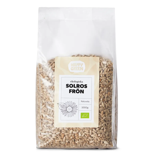 Happy Green Solrosfrön, 1kg ekologisk