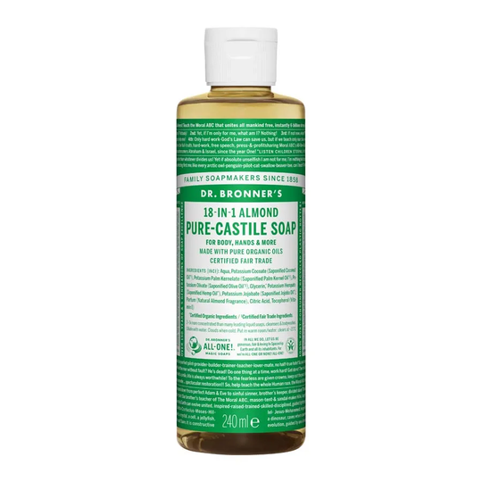 Dr Bronners Pure Castlie Liquid Soap Almond, 240ml ekologisk