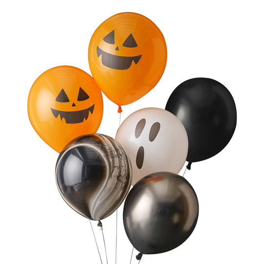 Ballongkit Halloween Pumpa - 6-pack