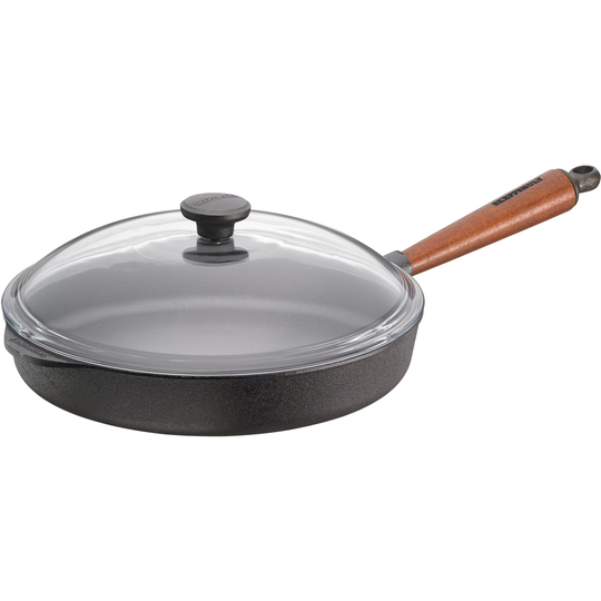 Skeppshult Traktörpanna 28 cm Trähandtag ochGlaslock