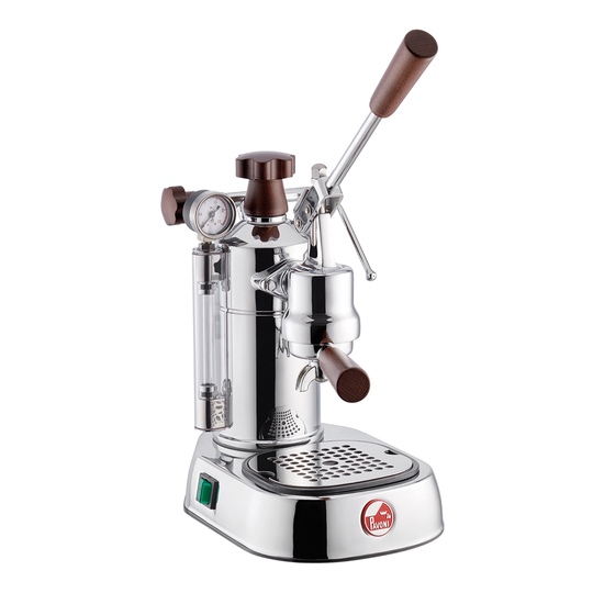 La Pavoni - Professional Manuell kaffemaskin med hävarm Kromad Mässing Brun knopp