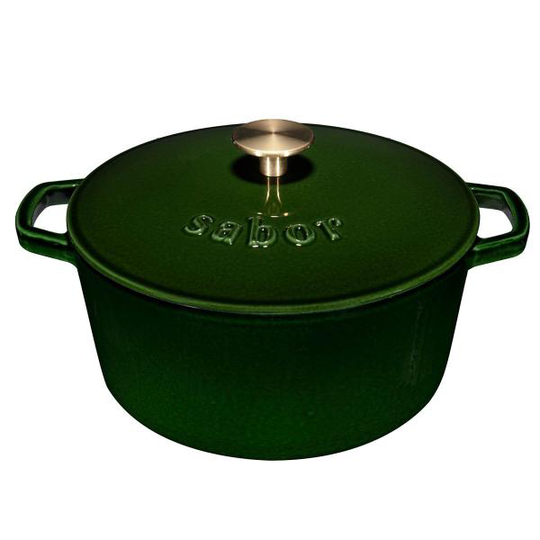 Gjutjärnsgryta 4,4L shiny green