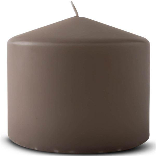 Blockljus 10x10x9 cm mörk oliv