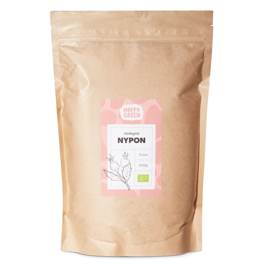 Happy Green Nypon pulver, 1kg ekologisk