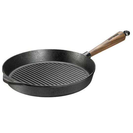 Grillpanna med valnöt handtag 28 cm