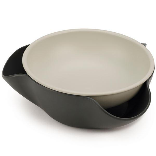 Double dish skål 2 delar grå