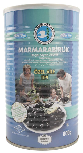 Marmarabirlik Naturliga Svarta Oliver 800gr