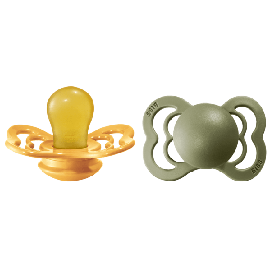 BIBS Supreme Nappar Latex Honey Bee/Olive strl. 1 (0-6 månader) 2-pack